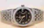 Buy Fake Rolex Datejust Watch Stainless Steel Jubilee Band Black Roman Watch